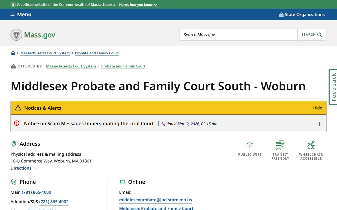 Middlesex County Probate Court serving Everett for divorce decree records